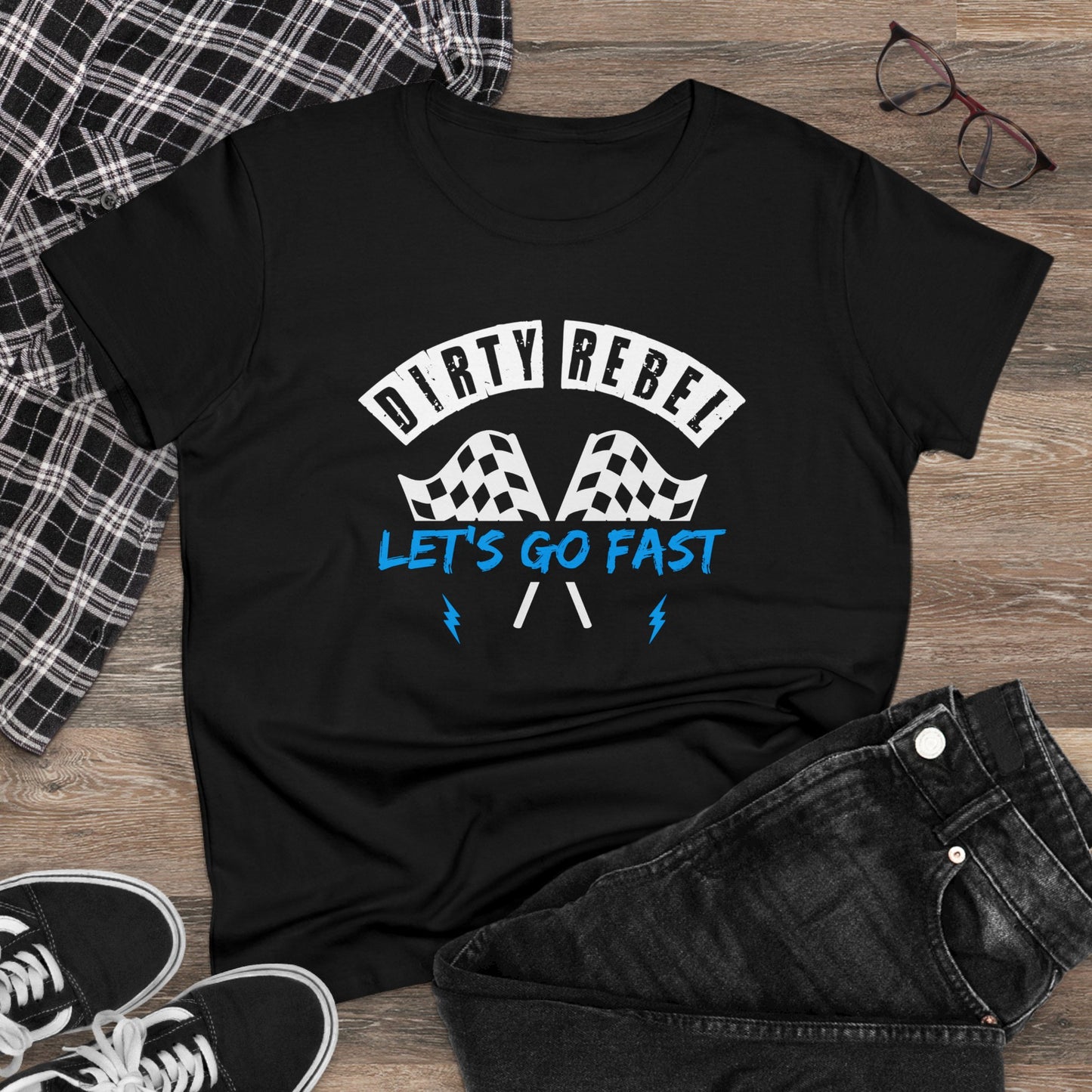 Women's Let's Go Fast Tee - Black