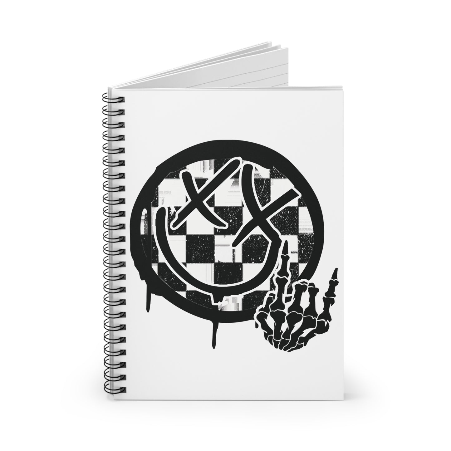 Checker Send It Smiley Notebook - Spiral Ruled Line