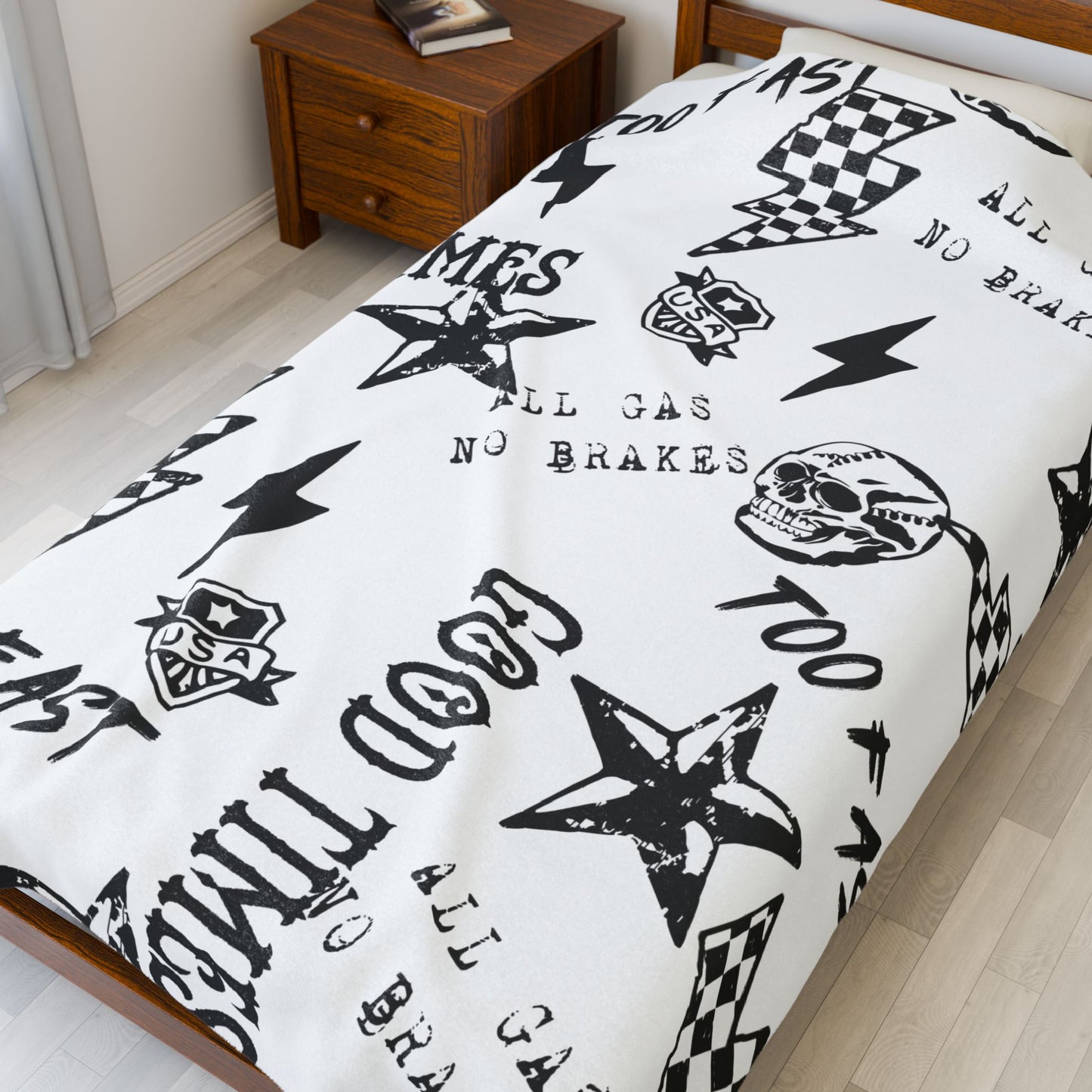 All Gas No Brakes Plush Blanket