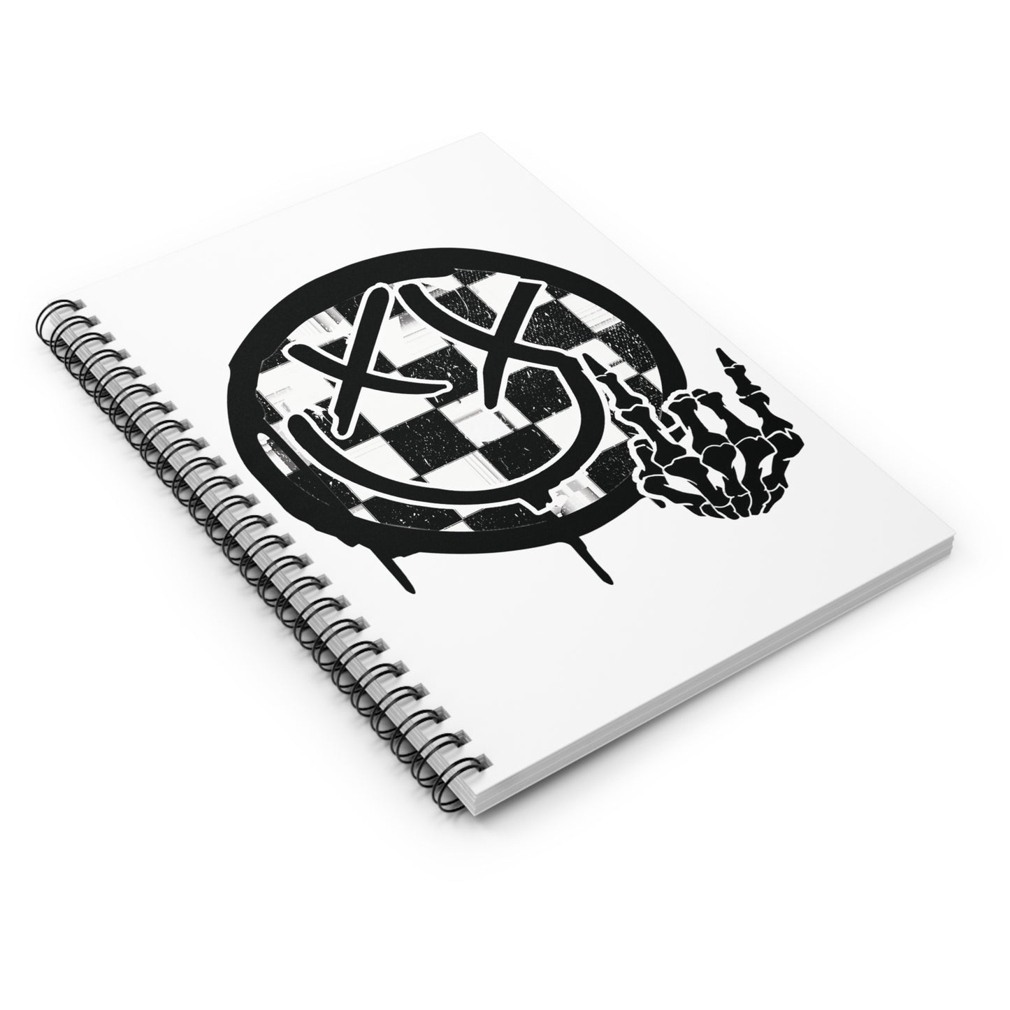 Checker Send It Smiley Notebook - Spiral Ruled Line