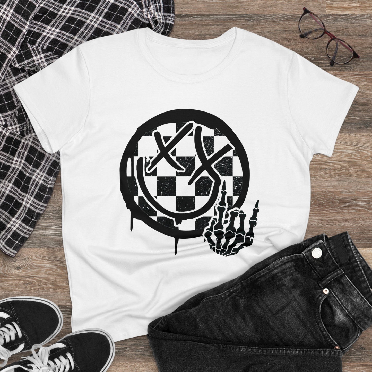 Women's Send It Smiley Tee - White