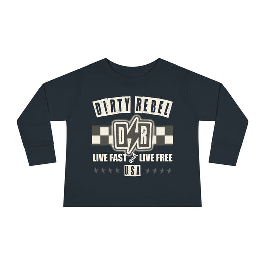 Toddler Live Fast Live Free Long Sleeve Tee