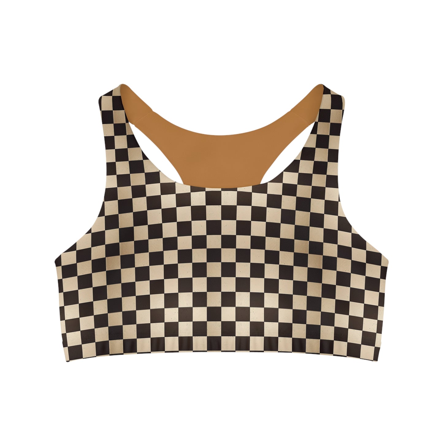 Checkered Grunge Sports Bra