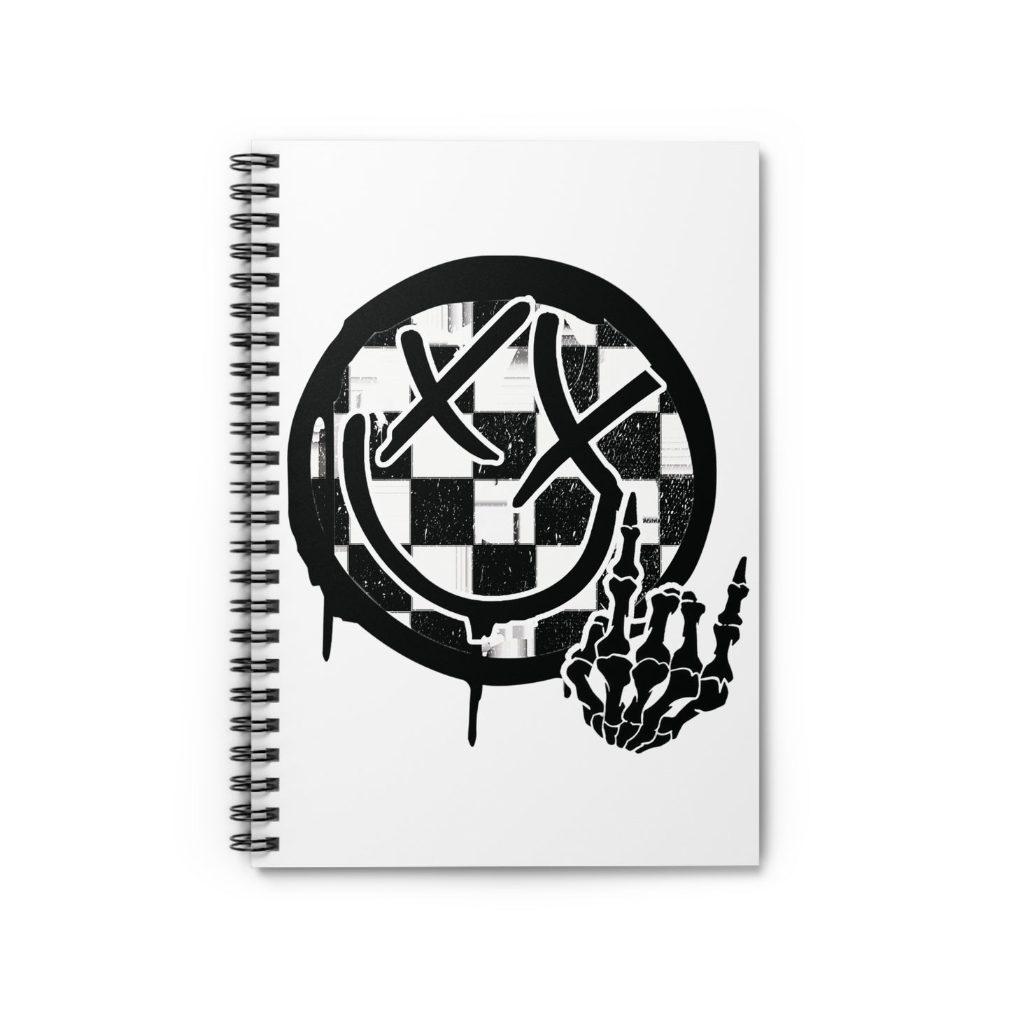 Checker Send It Smiley Notebook - Spiral Ruled Line