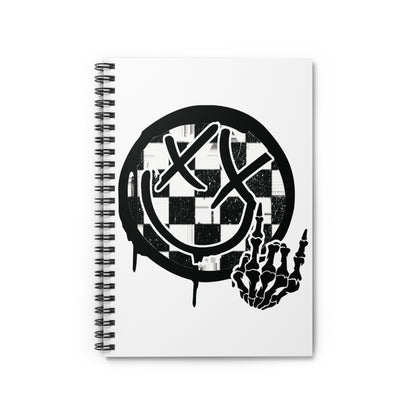 Checker Send It Smiley Notebook - Spiral Ruled Line