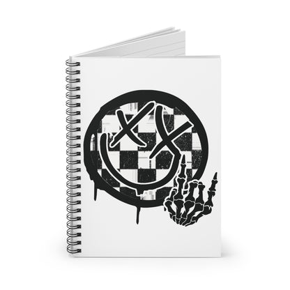 Checker Send It Smiley Notebook - Spiral Ruled Line