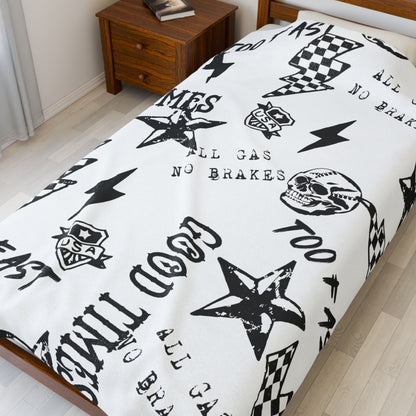 All Gas No Brakes Plush Blanket