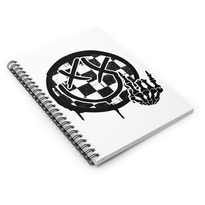 Checker Send It Smiley Notebook - Spiral Ruled Line