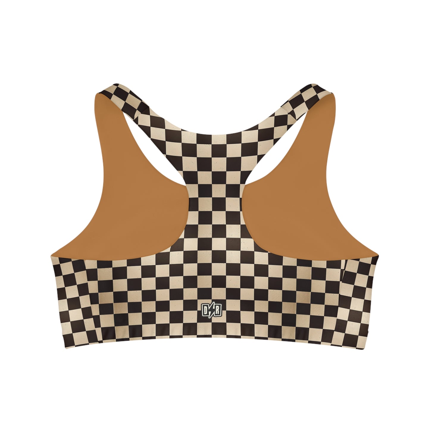 Checkered Grunge Sports Bra