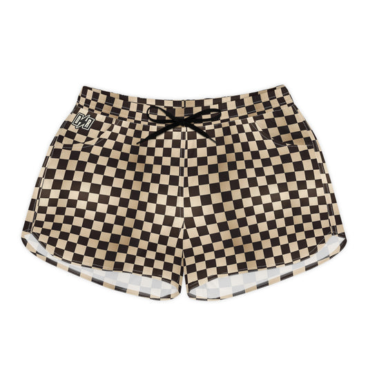 Women's Checkered Grunge Shorts