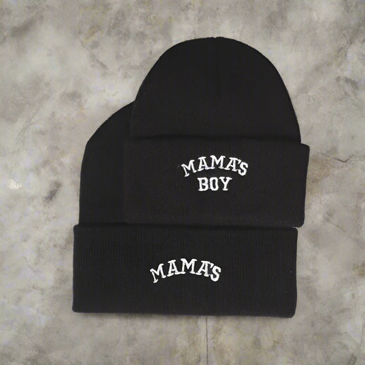 Mama's & Mama's Boy Beanie Set