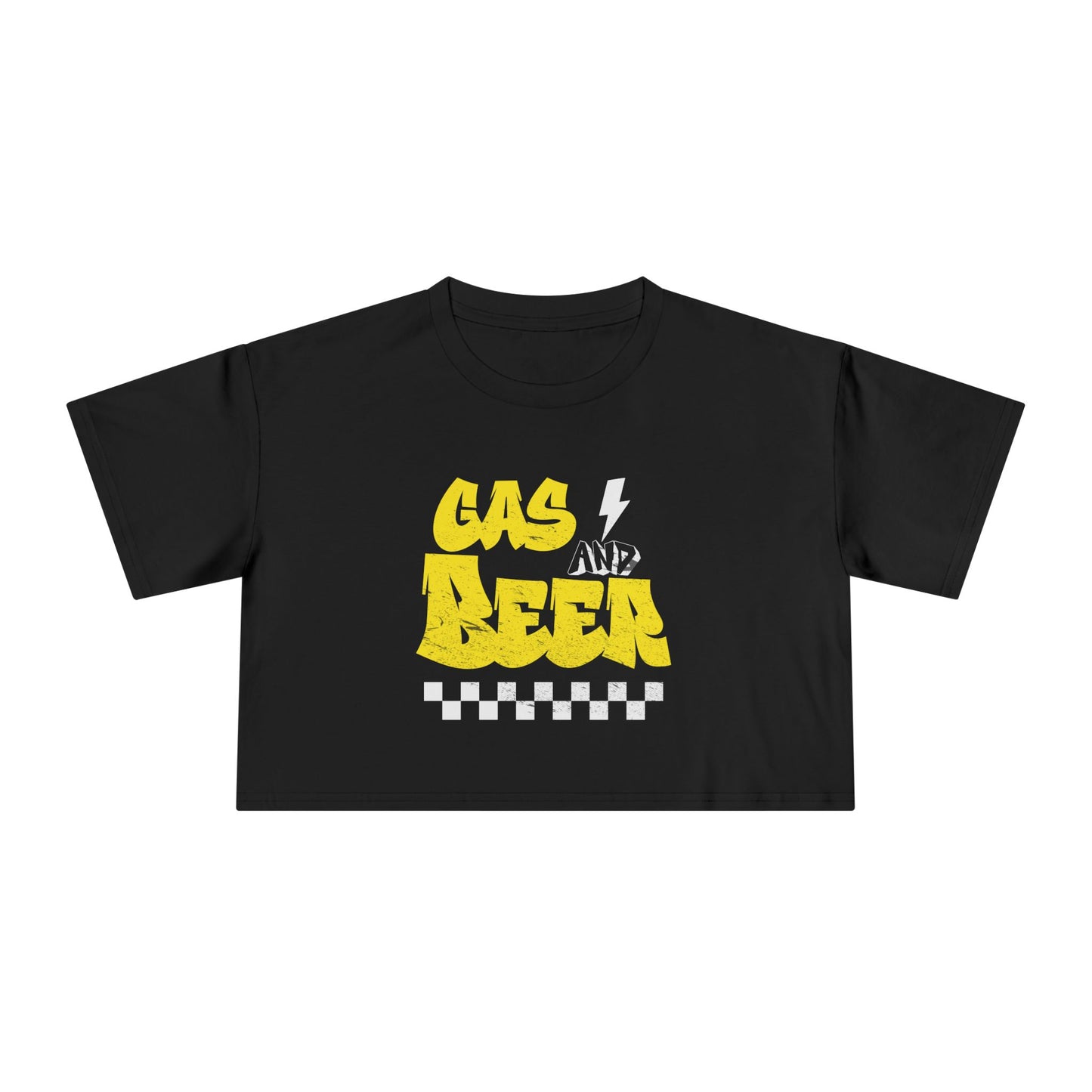 Women's Gas And Beer Crop Tee