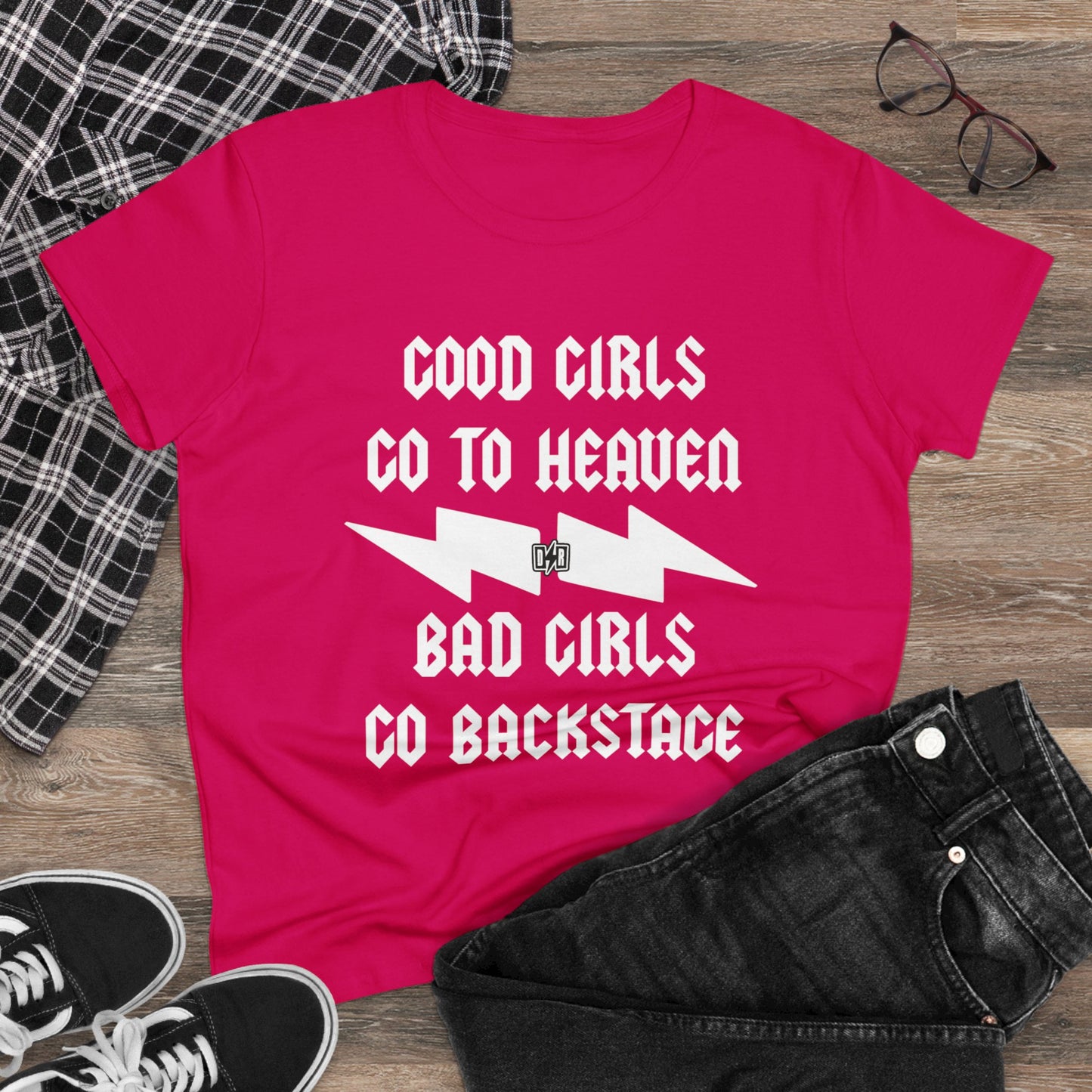 Women's Bad Girls Go Backstage Tee