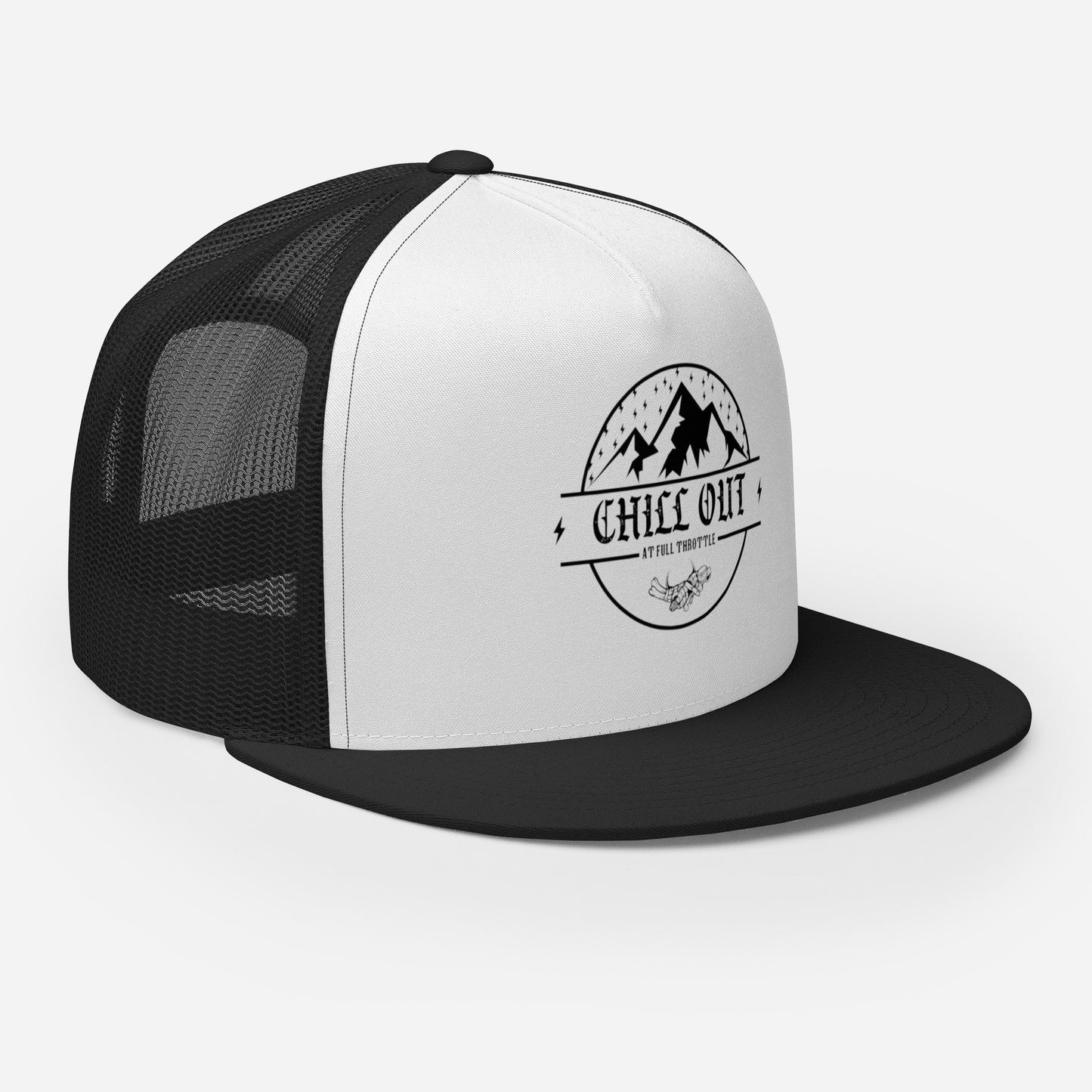 Chill Out Full Throttle Trucker Cap - White