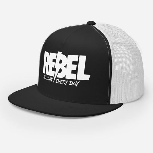 Rebel All Day Every Day Trucker Cap - Black