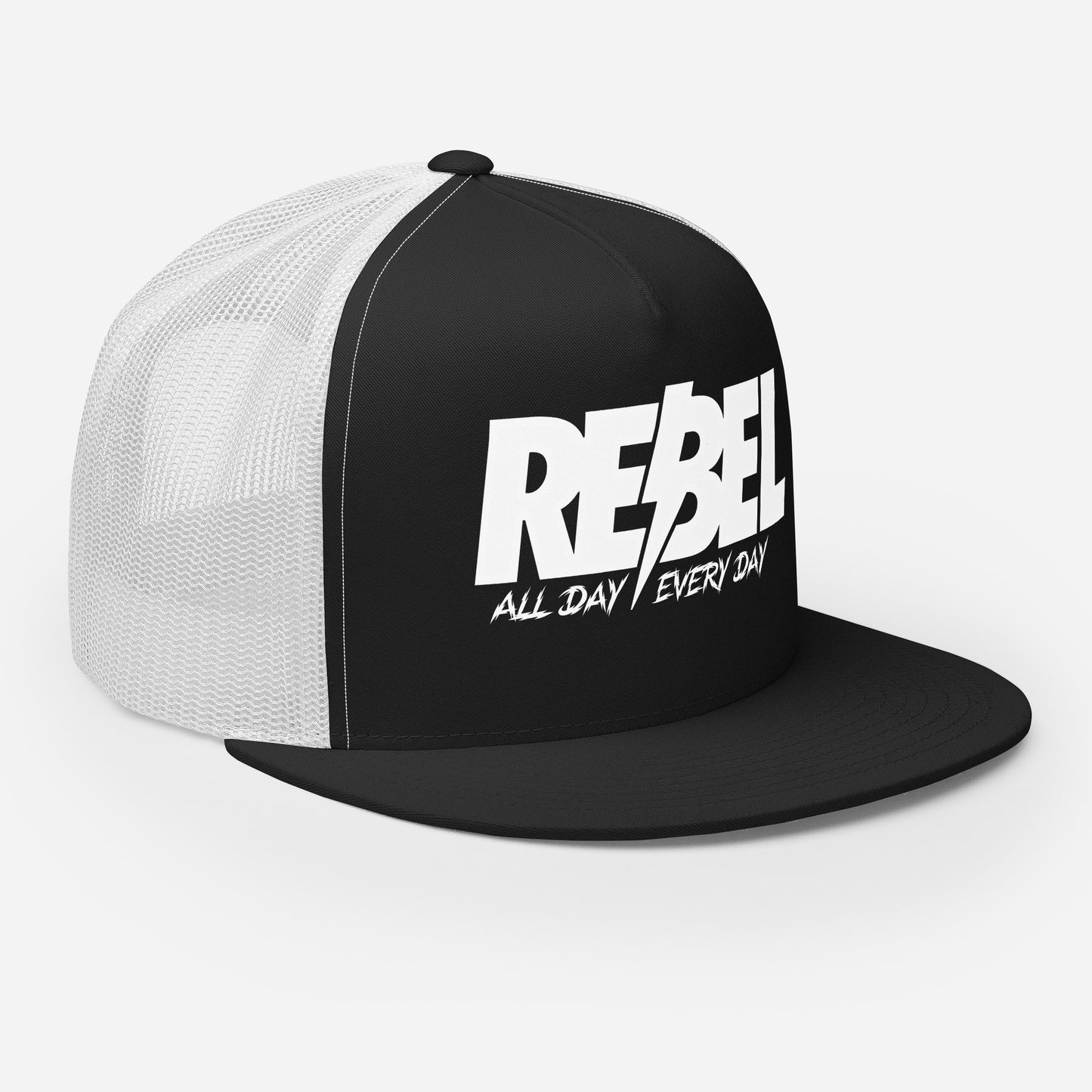 Rebel All Day Every Day Trucker Cap - Black