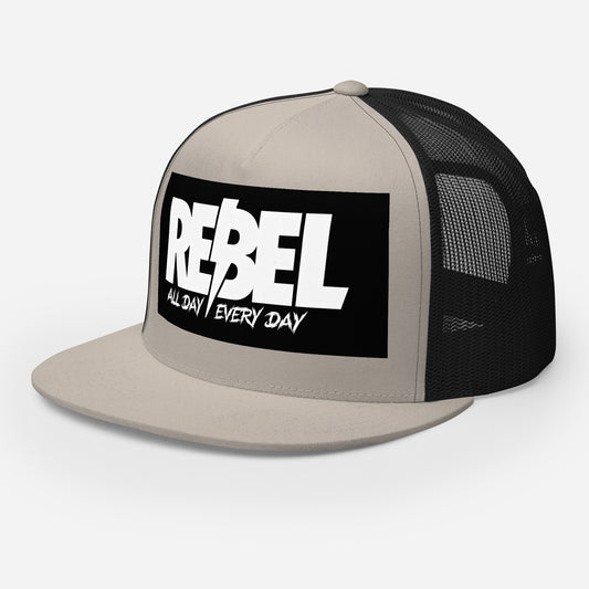 Rebel All Day Every Day Trucker Cap - Silver