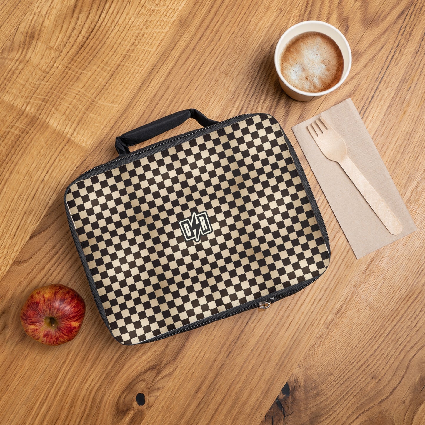 Checkered Grunge Lunch Bag