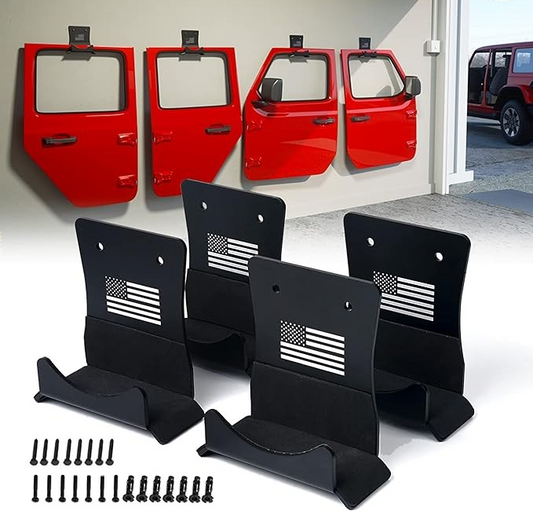 Jeep Door Storage Hangers with US Flag Pattern