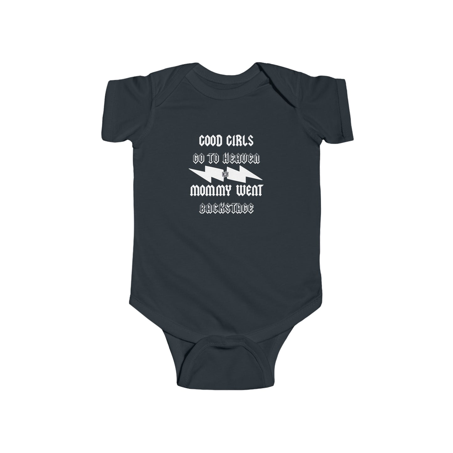 Infant Mommy Went Backstage Bodysuit - Black