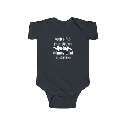 Infant Mommy Went Backstage Bodysuit - Black