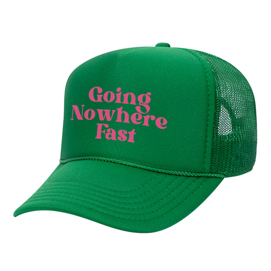 Going Nowhere Fast Trucker Hat - Green