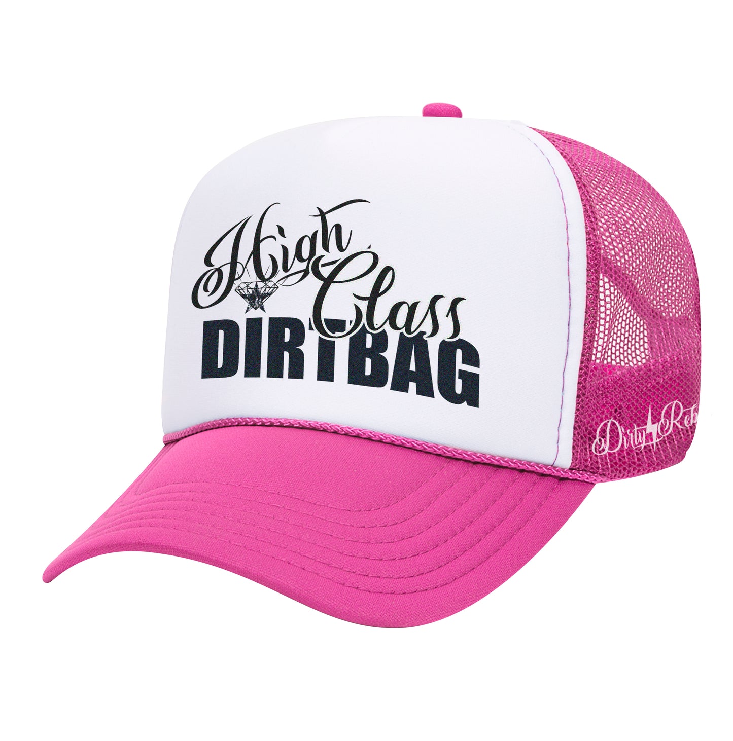 High Class Dirtbag Trucker Hat - Pink