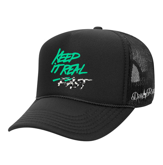 Keep It Real Fast Trucker Hat - Black