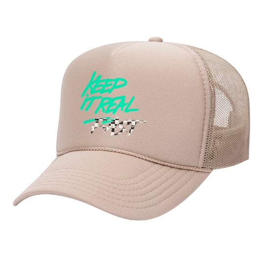 Keep It Real Fast Trucker Hat - Khaki