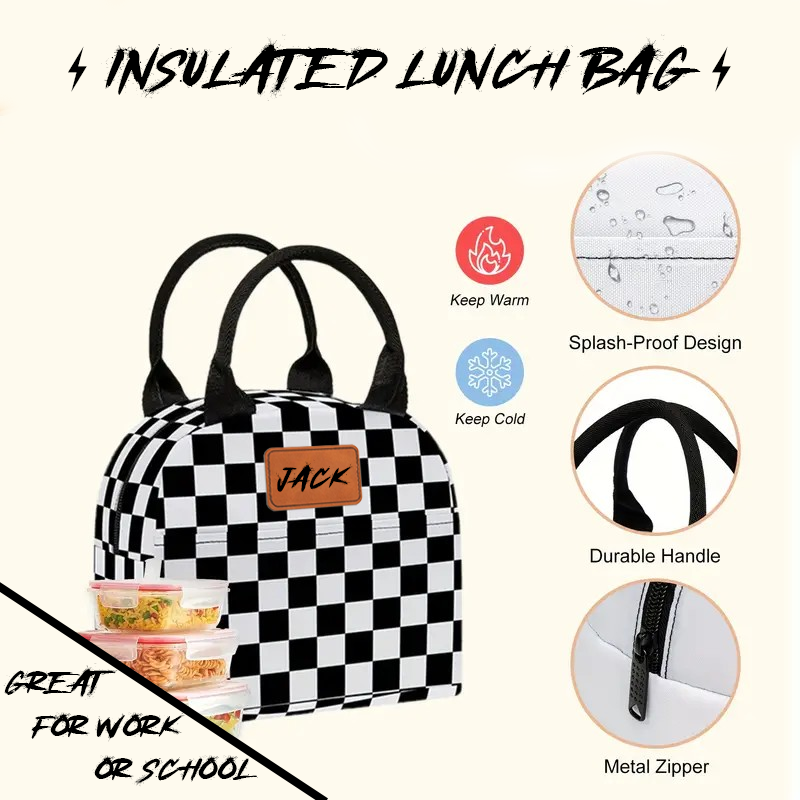 Personalized Checker Backpack, Lunch Bag & Pencil Bag Set