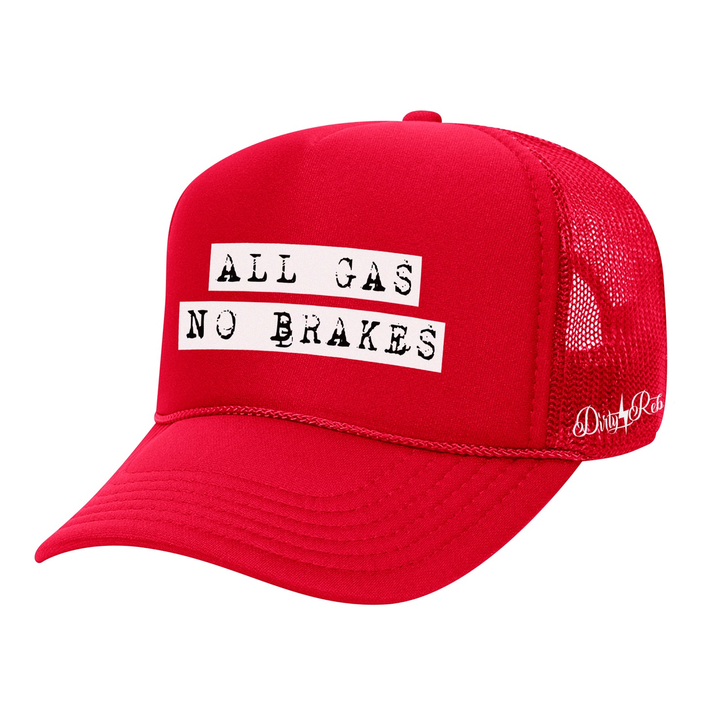 All Gas No Brakes Trucker Hat - Red