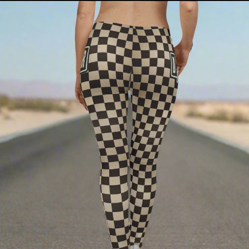 Women's Checkered Grunge Leggings