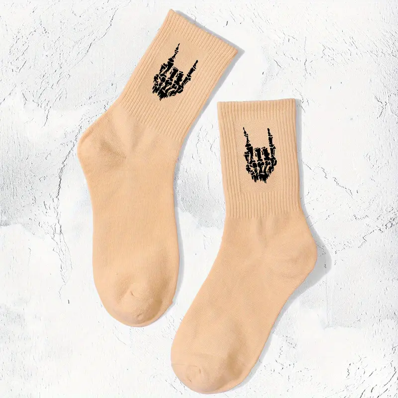 Yellow Skull Hand Youth & Women's Socks