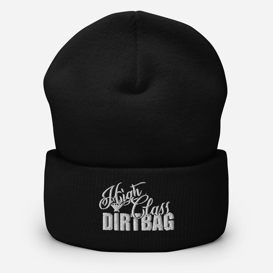 High Class Dirtbag Cuffed Beanie - Black