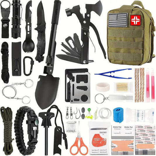 First Aid Offroad Survival Kit - Army Green