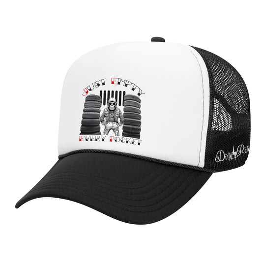 Just Empty Every Pocket Trucker Hat - White