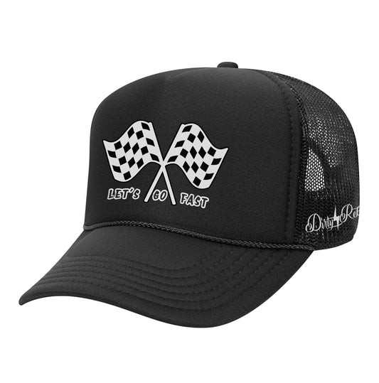 Let's Go Fast Trucker Hat - Black