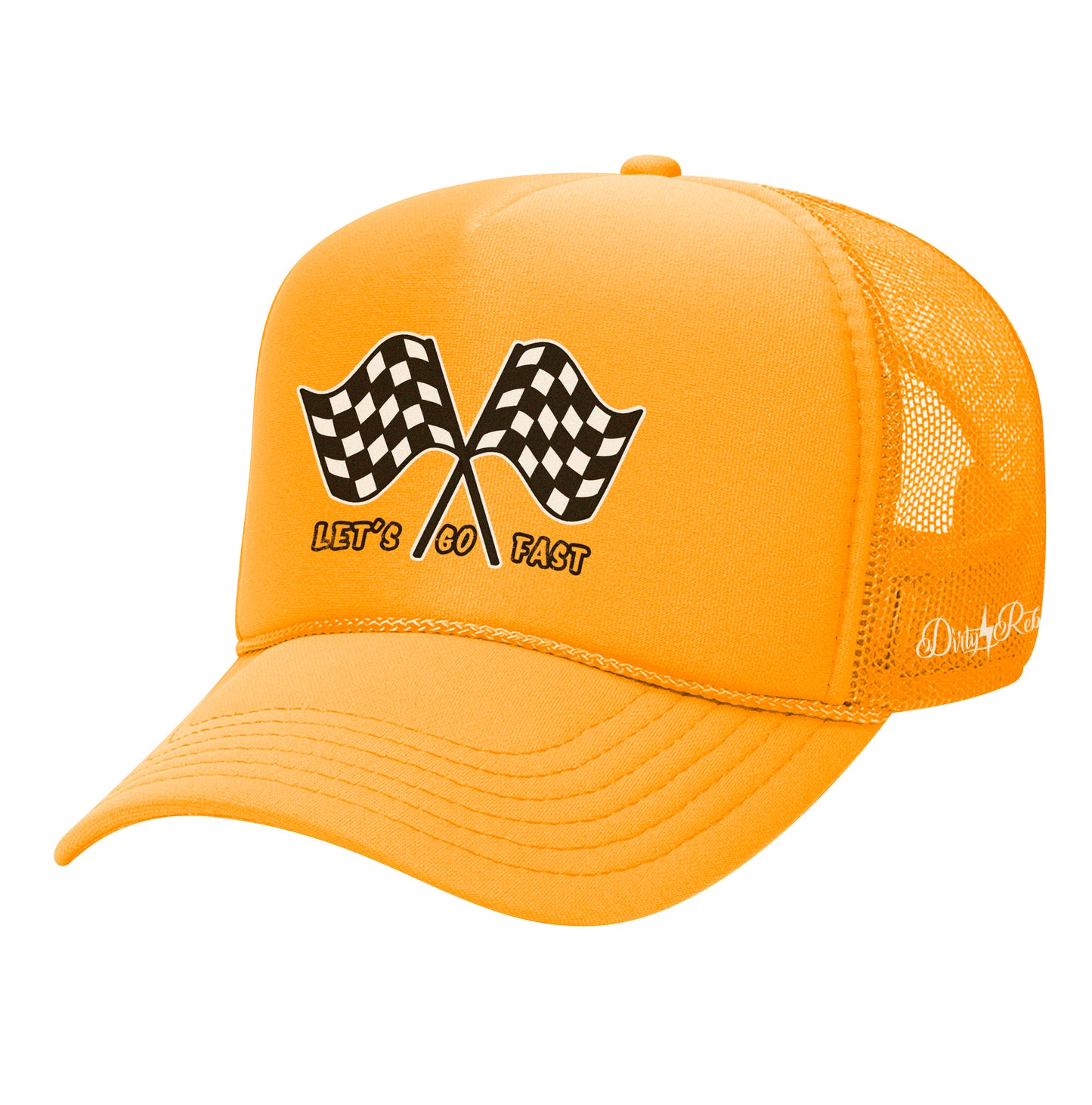 Let's Go Fast Trucker Hat - Gold