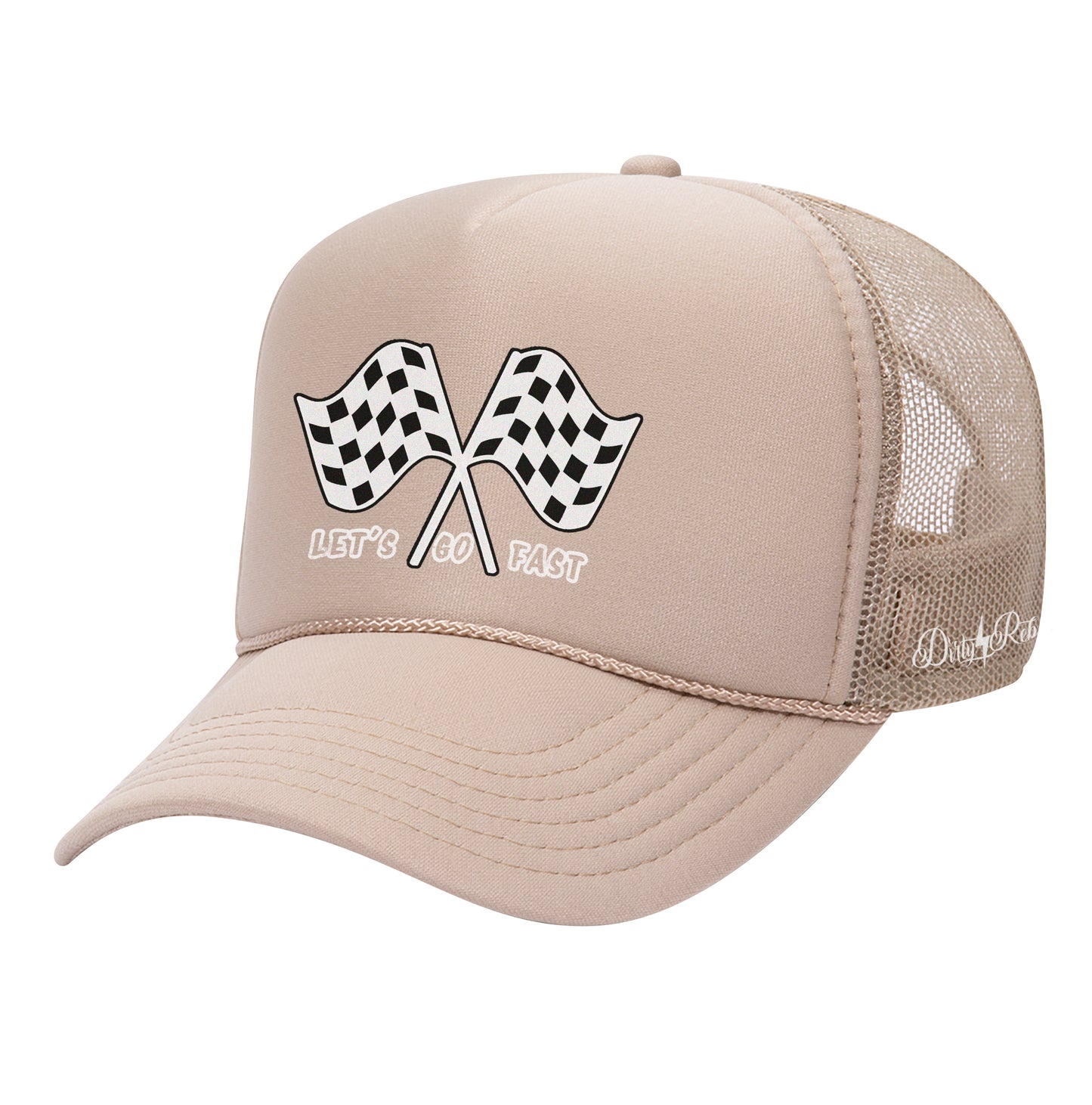 Let's Go Fast Trucker Hat - Khaki