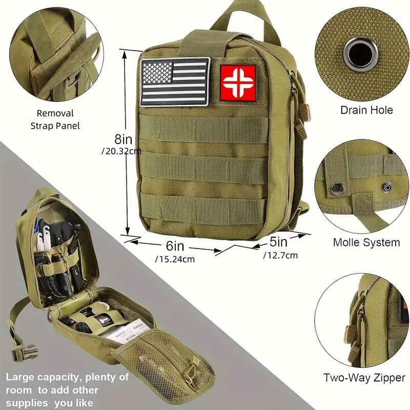 First Aid Offroad Survival Kit - Army Green