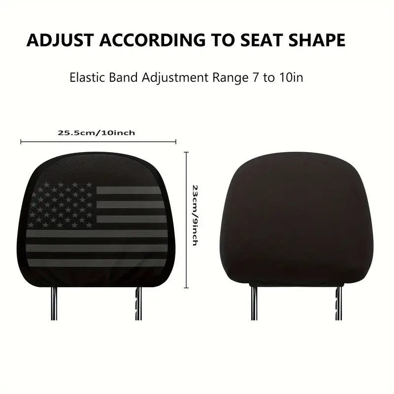 Set of 2 Jeep American Flag Headrest Covers