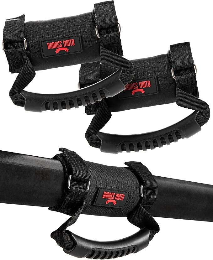 2 Pack - BADASS MOTO SxS UTV Grab Handles - Black