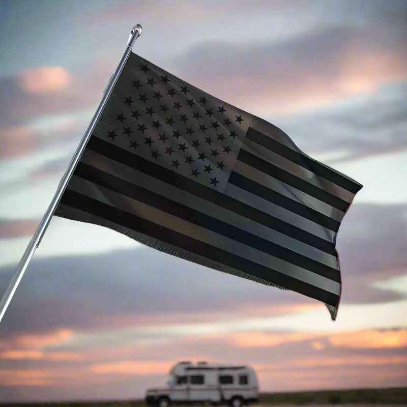 Black & Gray American Flag