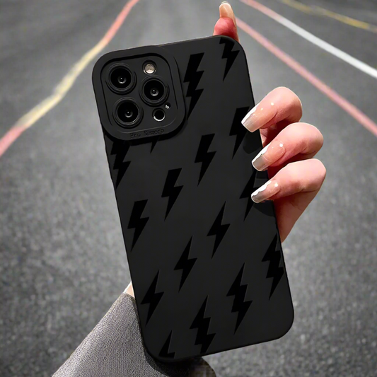 Black Lightning iPhone Case