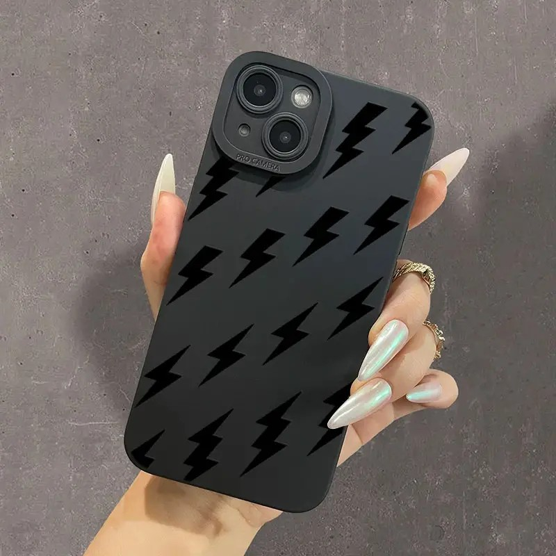 Black Lightning iPhone Case