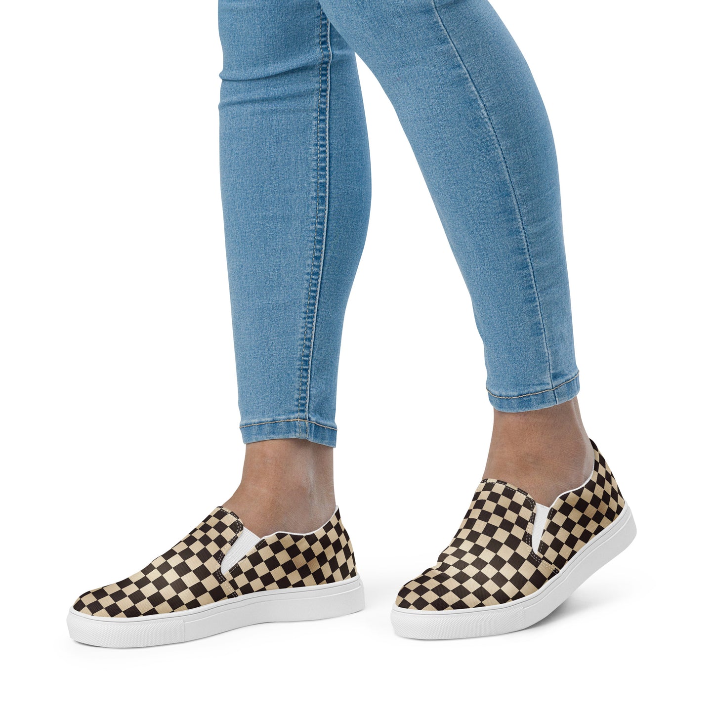 Women’s Brown Grunge Checker shoes