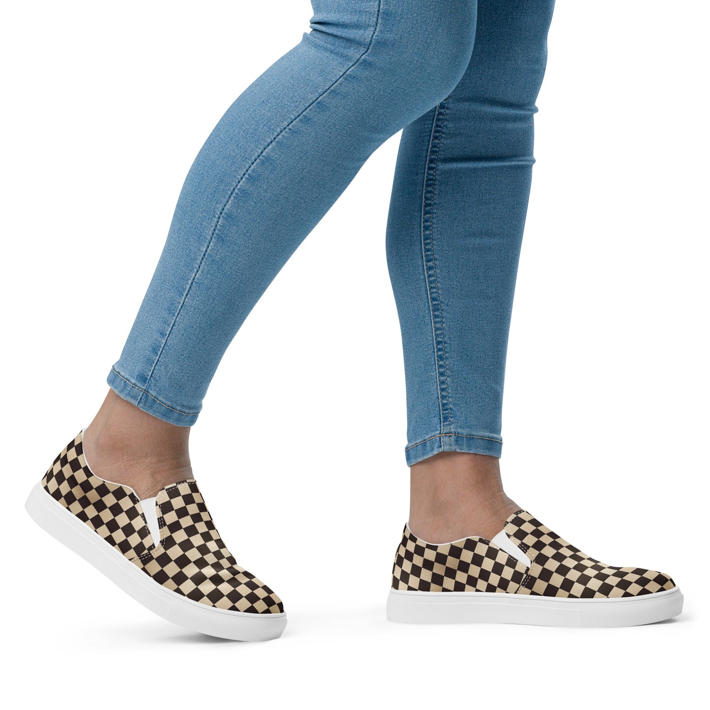 Women’s Brown Grunge Checker shoes